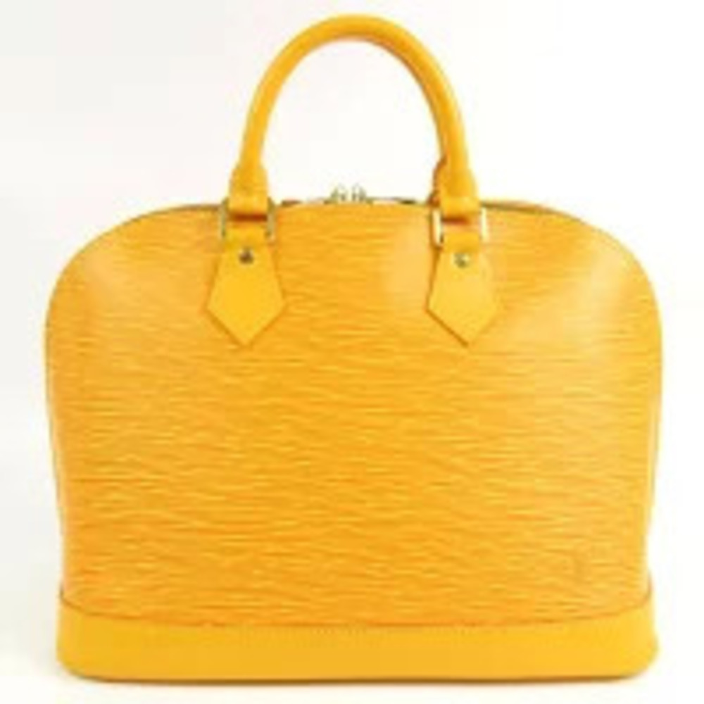 Louis Vuitton Alma Epi Leather Handbag Yellow